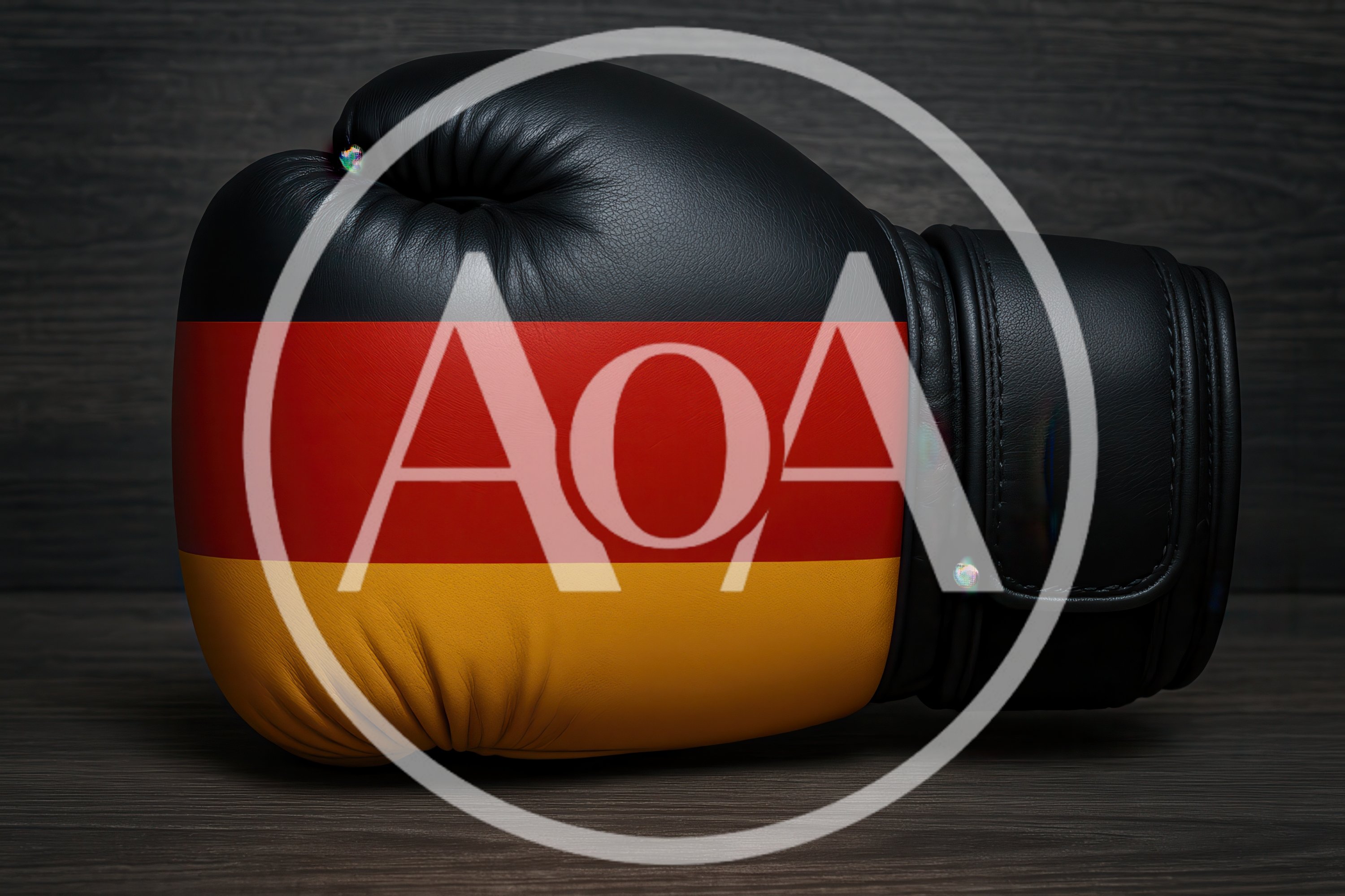 Boxing Glove Featuring The German National Flag
