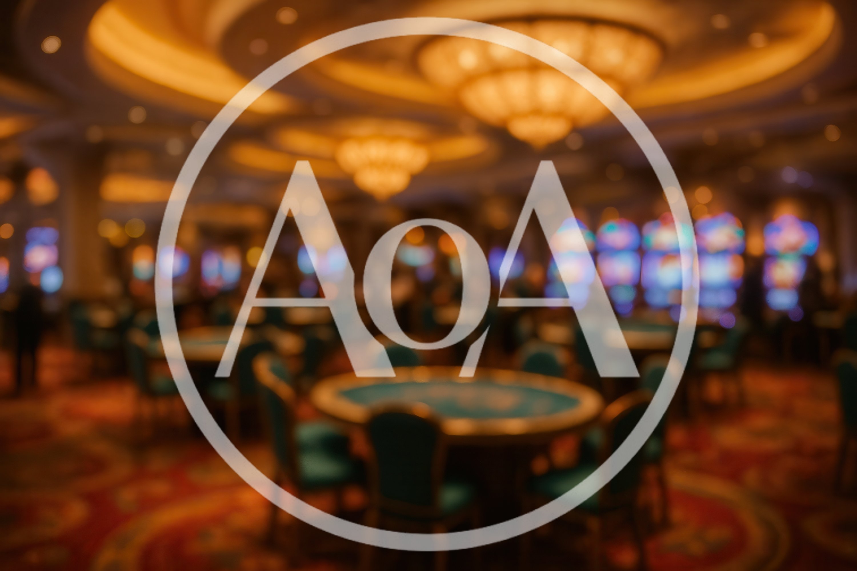 Blurred Interior View of a Luxury Casino Floor