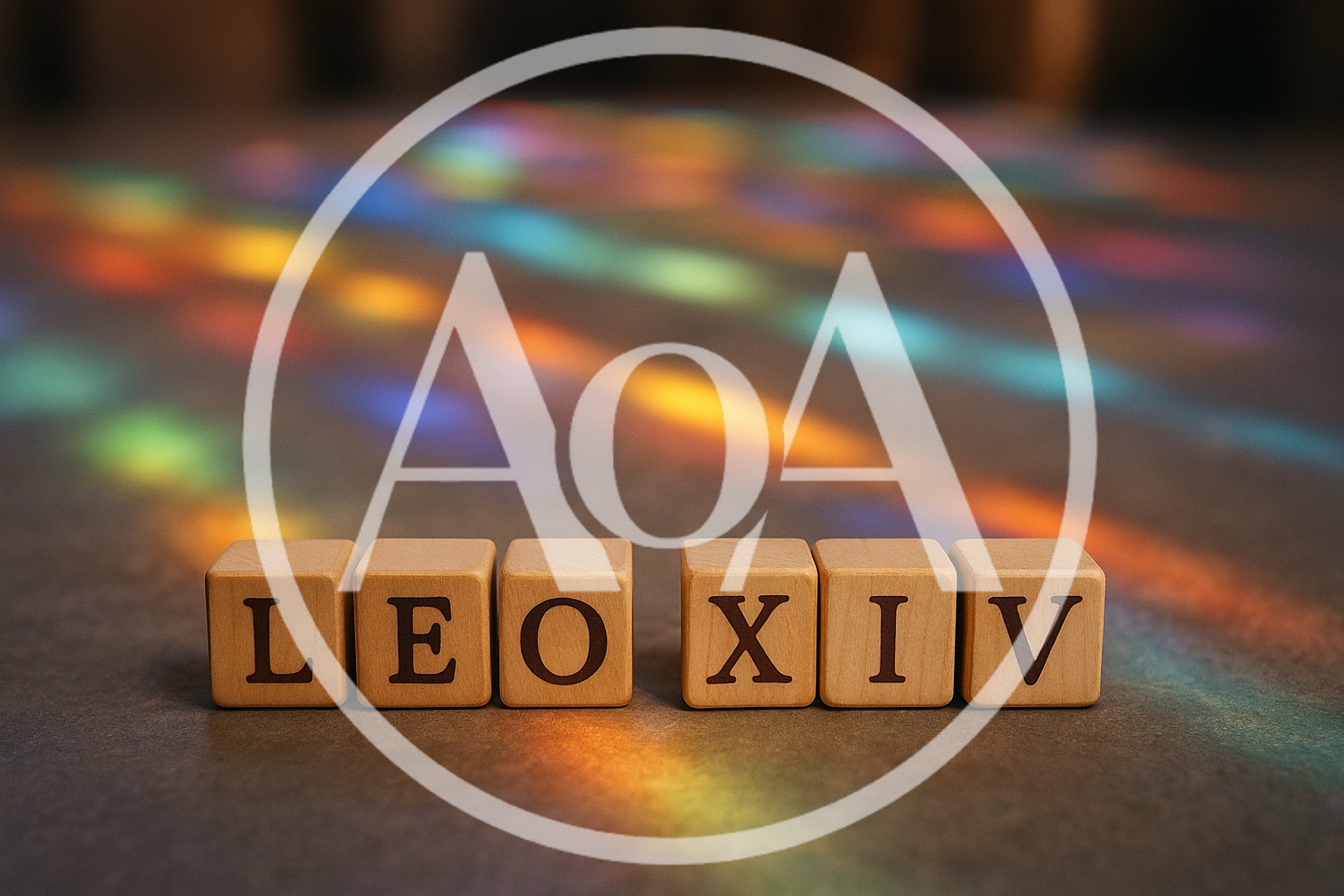 Wooden Blocks Spelling Leo XIV On A Textured Surface