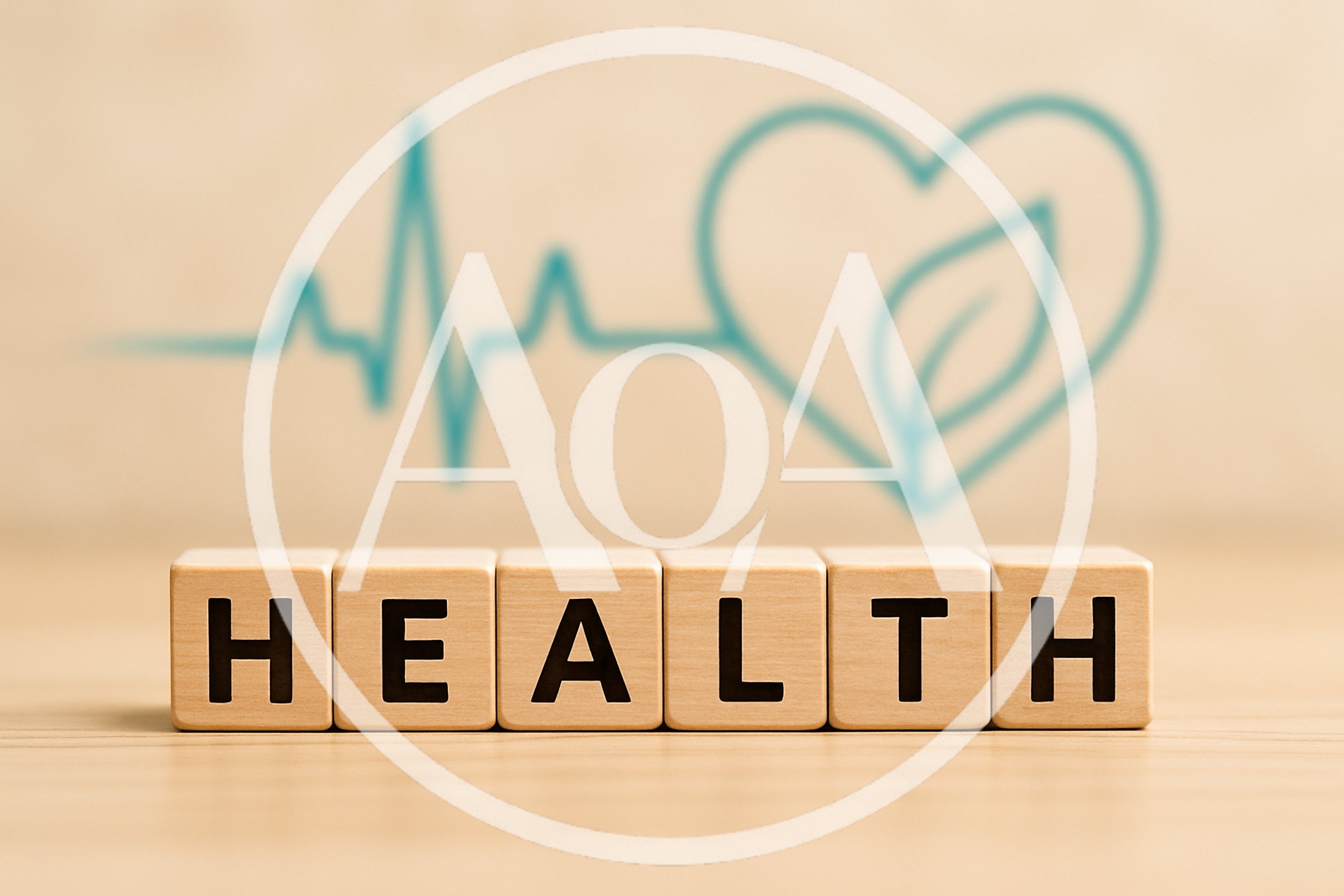 Wooden Blocks Spelling Health With Heart And Pulse Icon