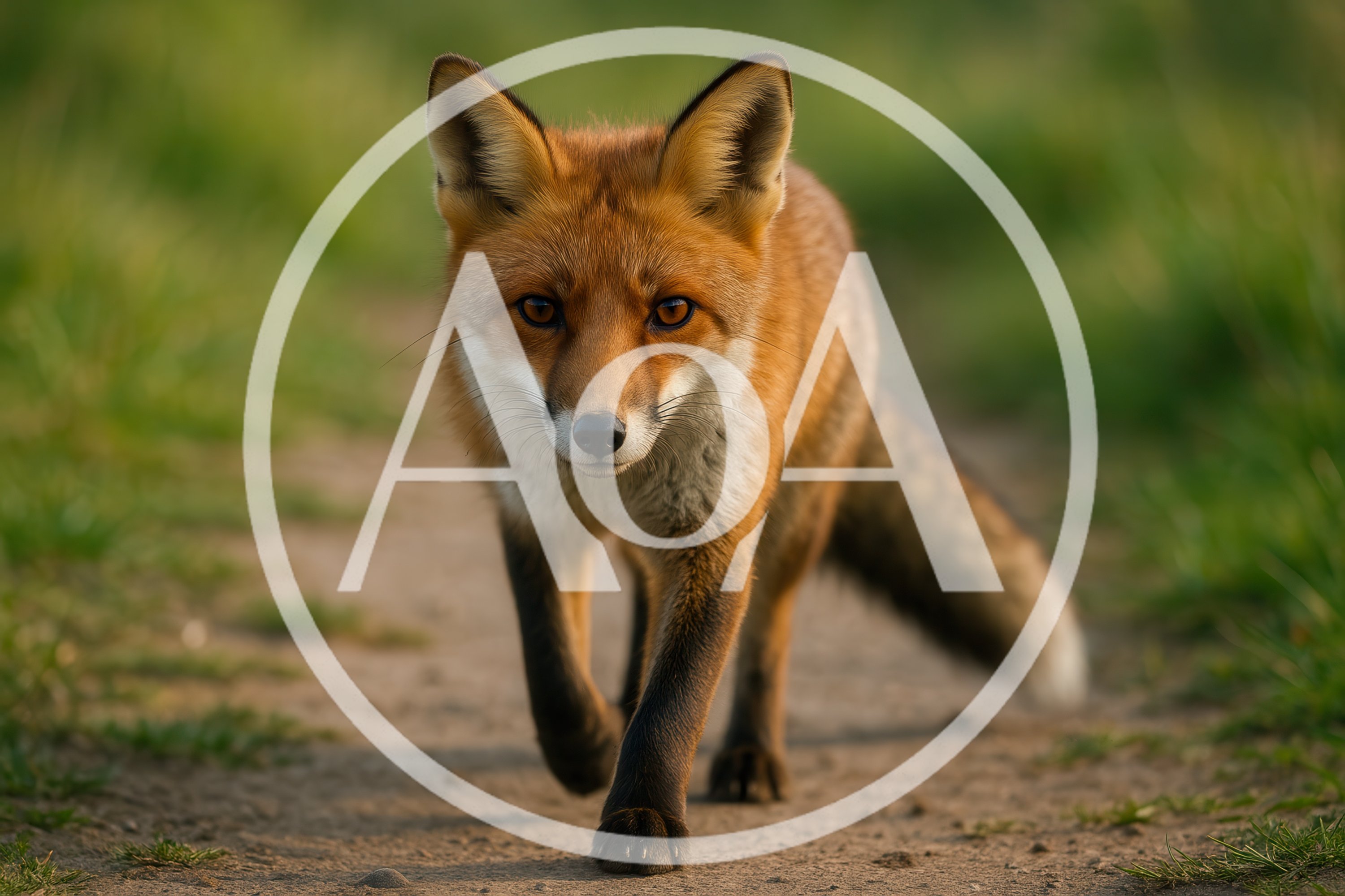 Red Fox Walking Along A Dirt Path
