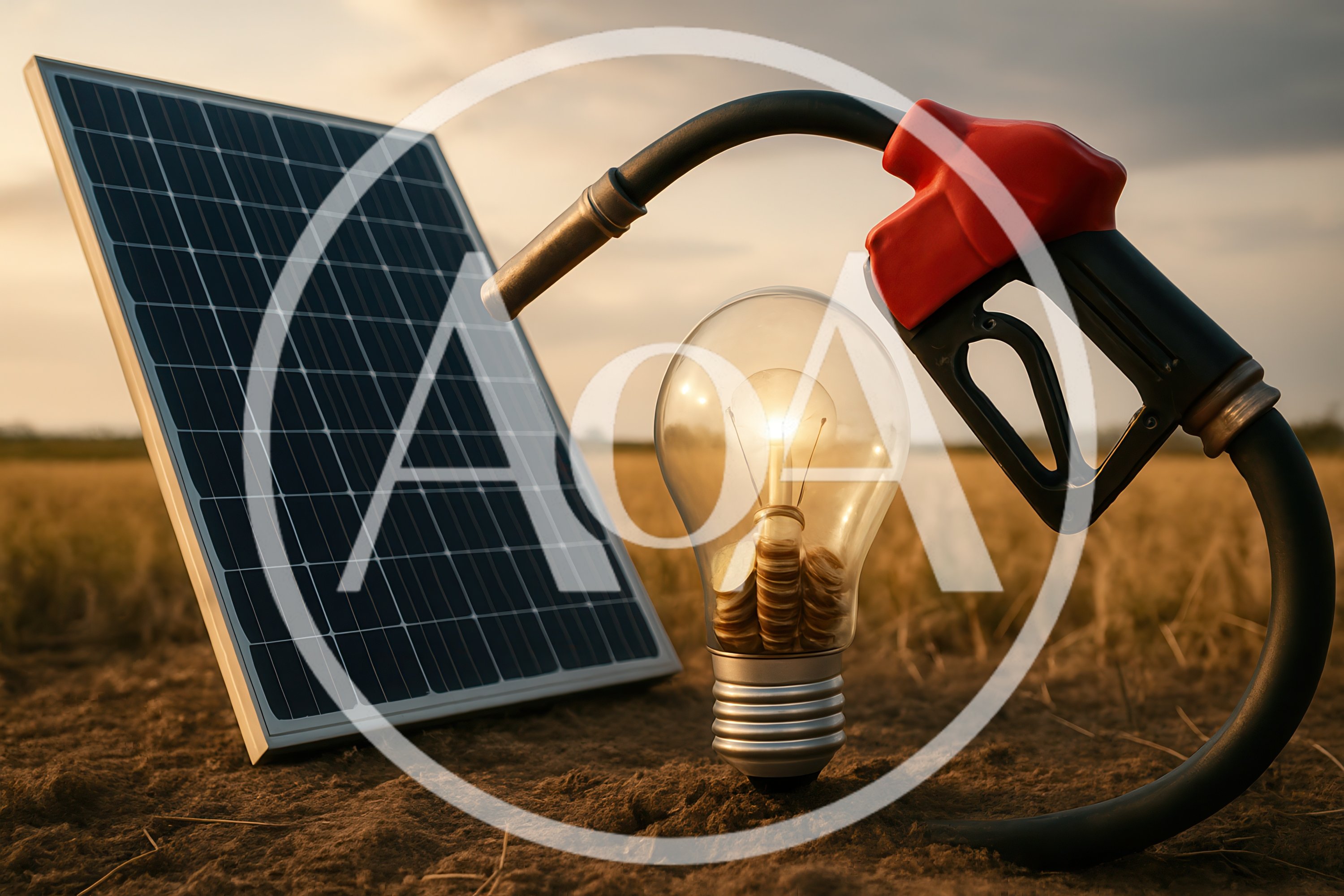 Solar Panel and Fuel Pump with Lightbulb