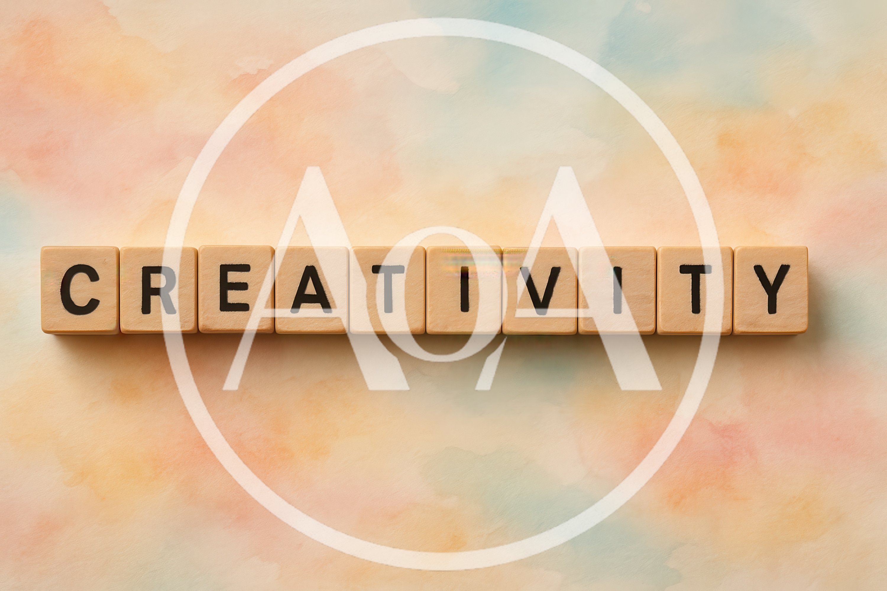 Wooden Letter Tiles Spelling The Word Creativity