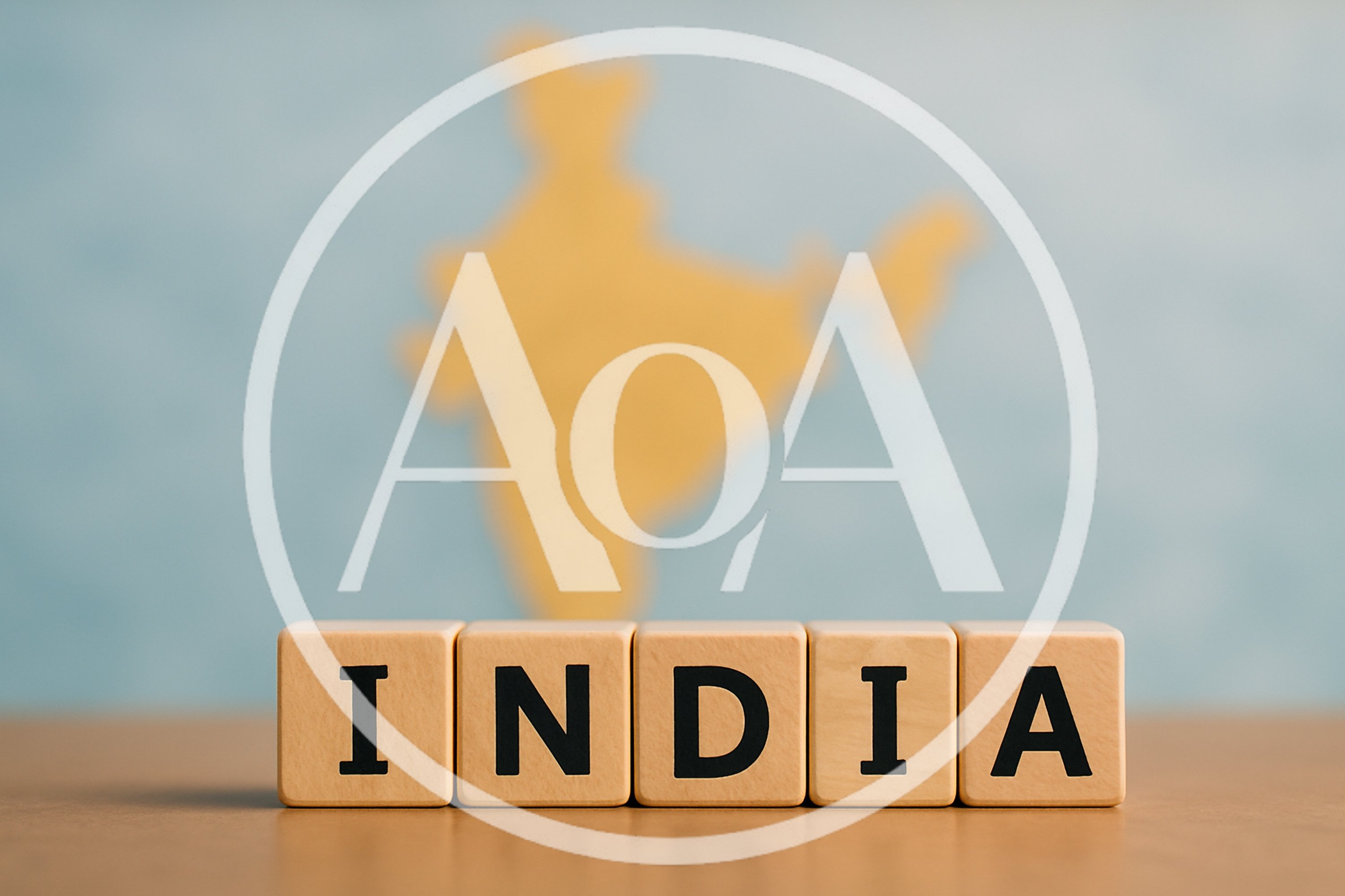 Wooden Blocks Spelling India With Map Background
