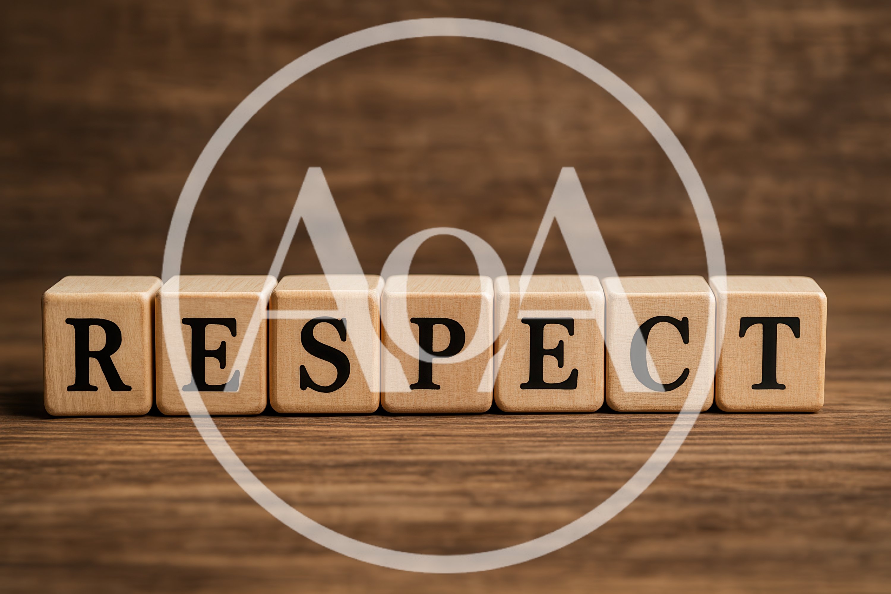 Wooden Blocks Spelling The Word Respect
