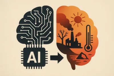 Conceptual Illustration Of Artificial Intelligence Impact On Climate Change