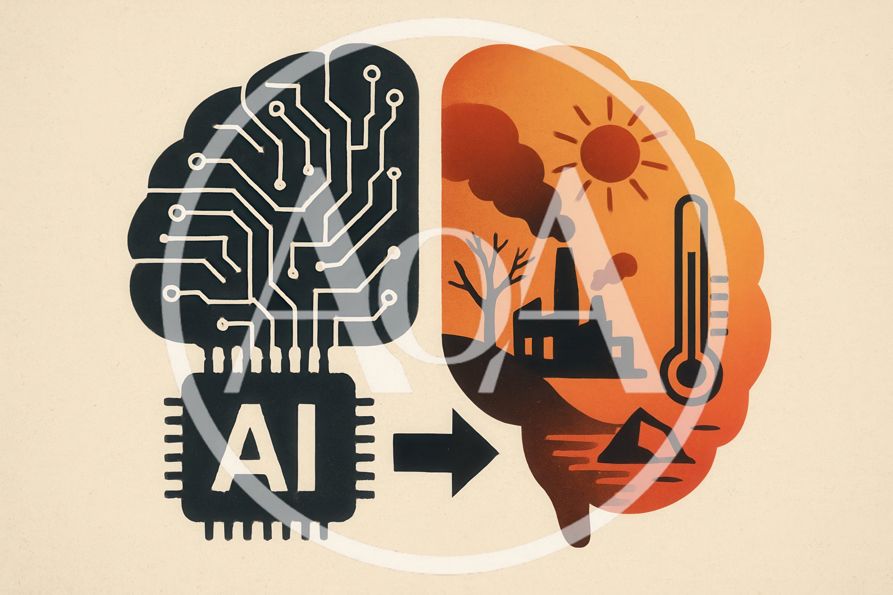Conceptual Illustration Of Artificial Intelligence Impact On Climate Change