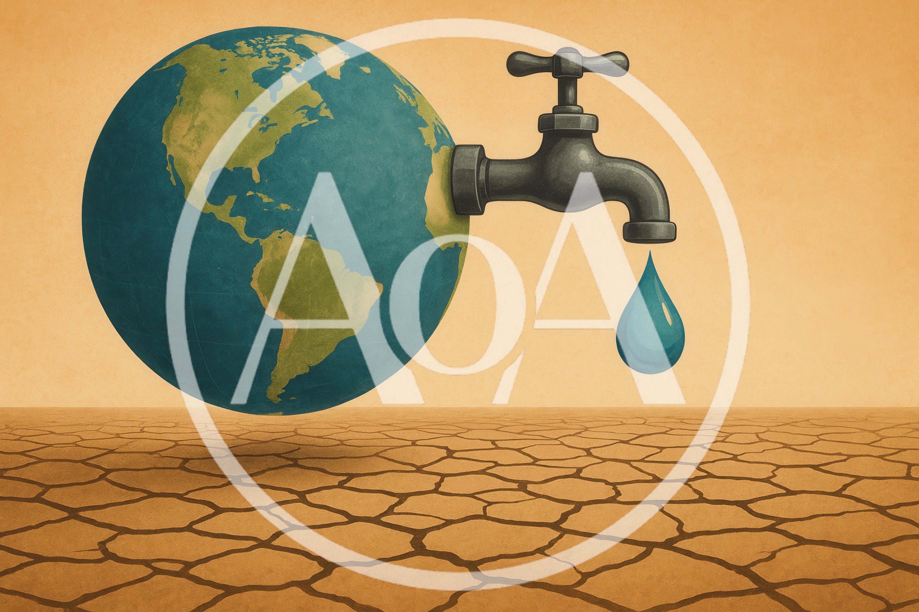 Conceptual Illustration Of Earth With A Water Tap