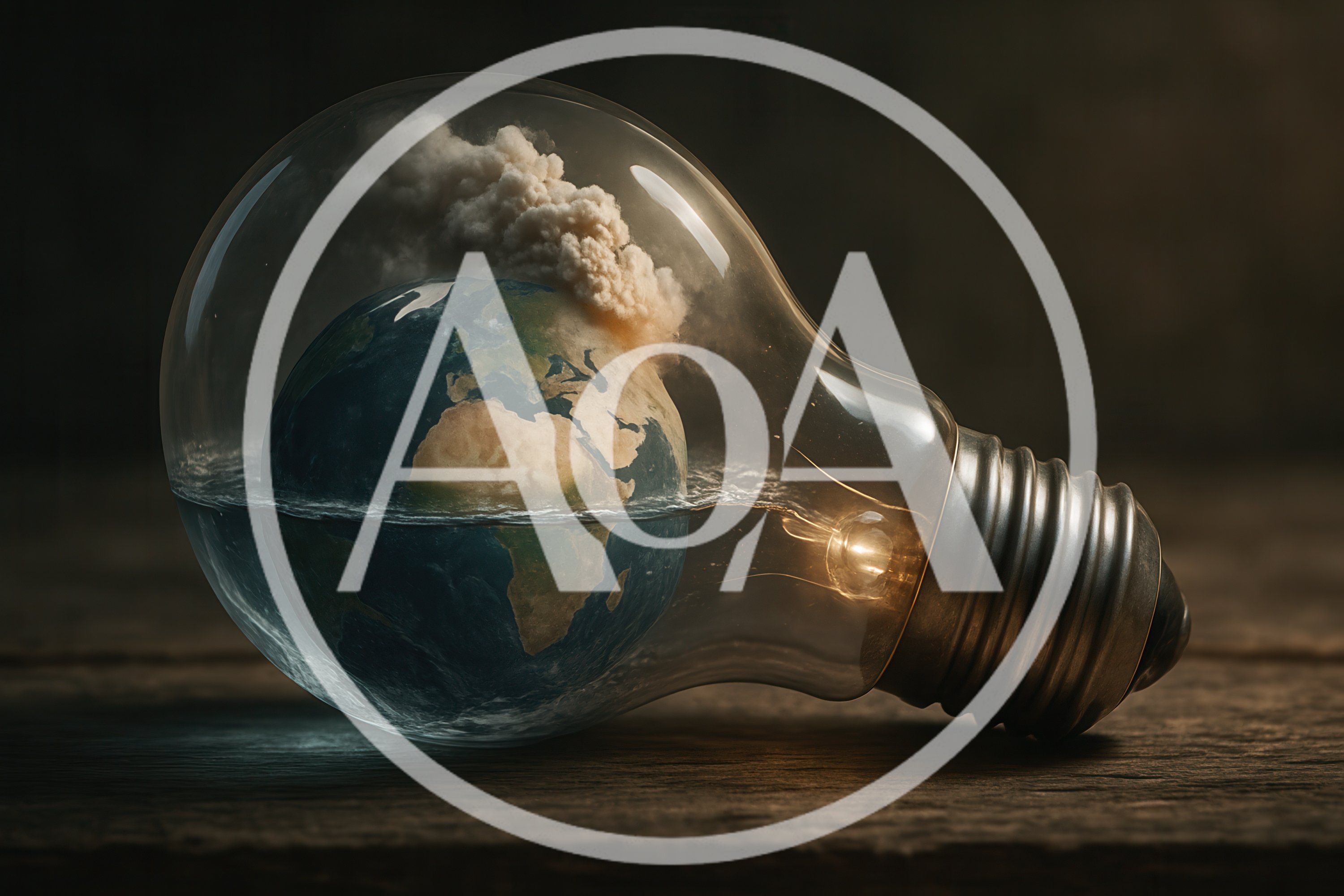 Earth Globe Inside A Light Bulb Concept