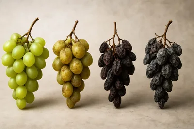 Four Stages Of Grape Dehydration Process