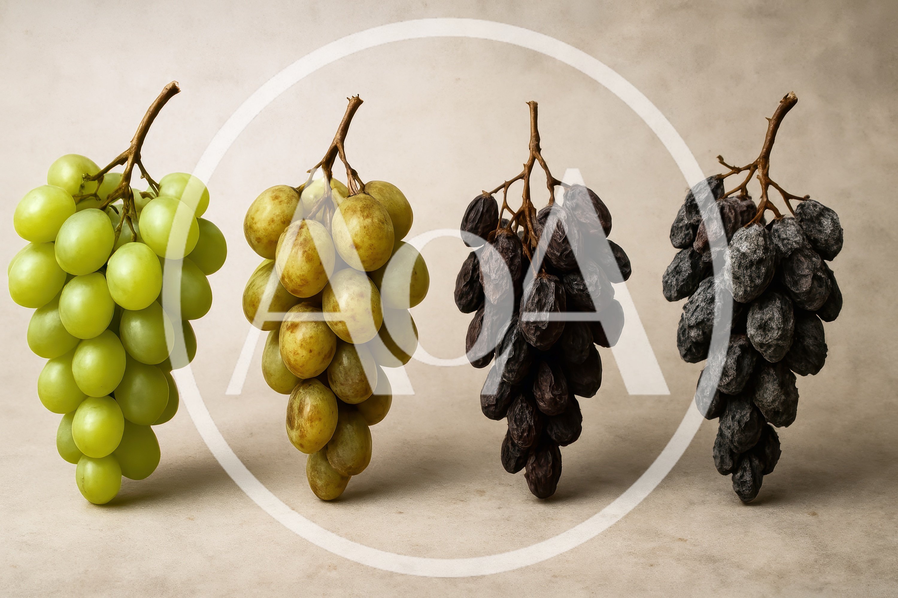 Four Stages Of Grape Dehydration Process