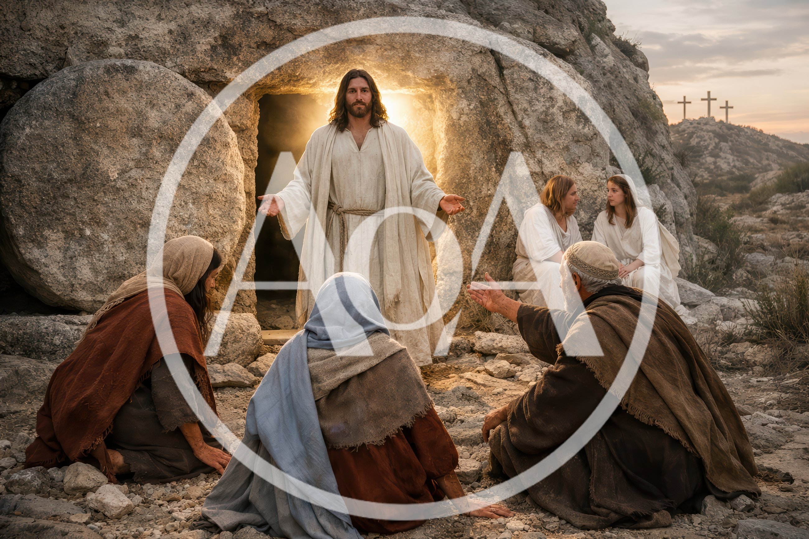 Jesus Christ Appearing To Disciples At The Empty Tomb