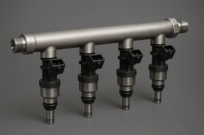 Automotive Fuel Injector Rail Assembly