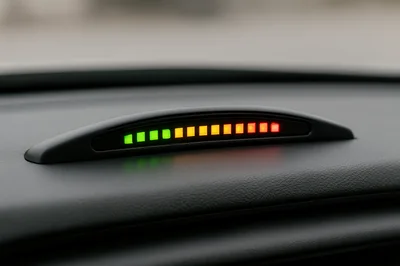 Parking Sensor Distance Indicator Displaying Proximity Warning