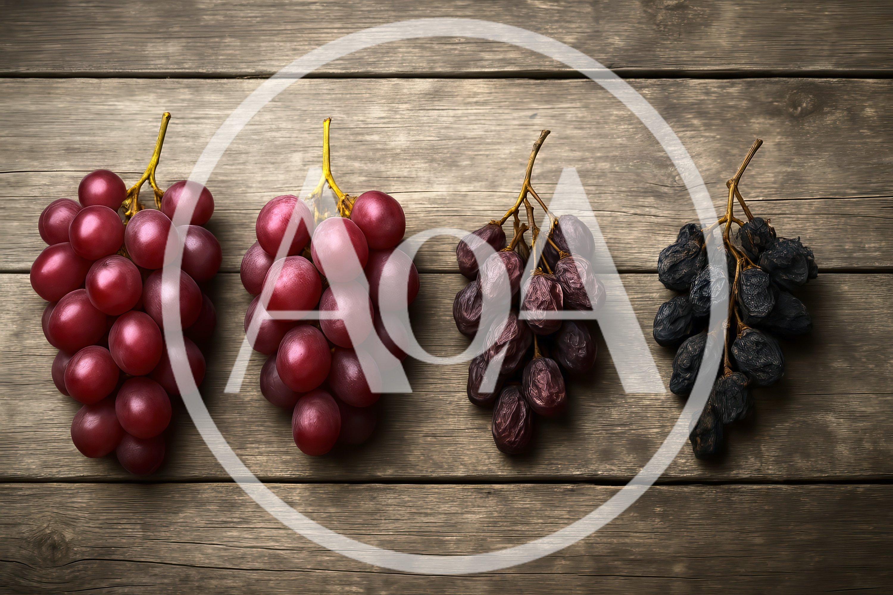 Four Stages Of Grape Ripening And Drying