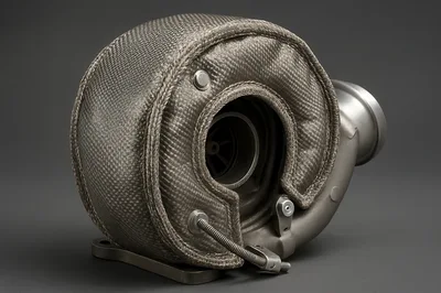 Turbocharger With Thermal Heat Shield Blanket