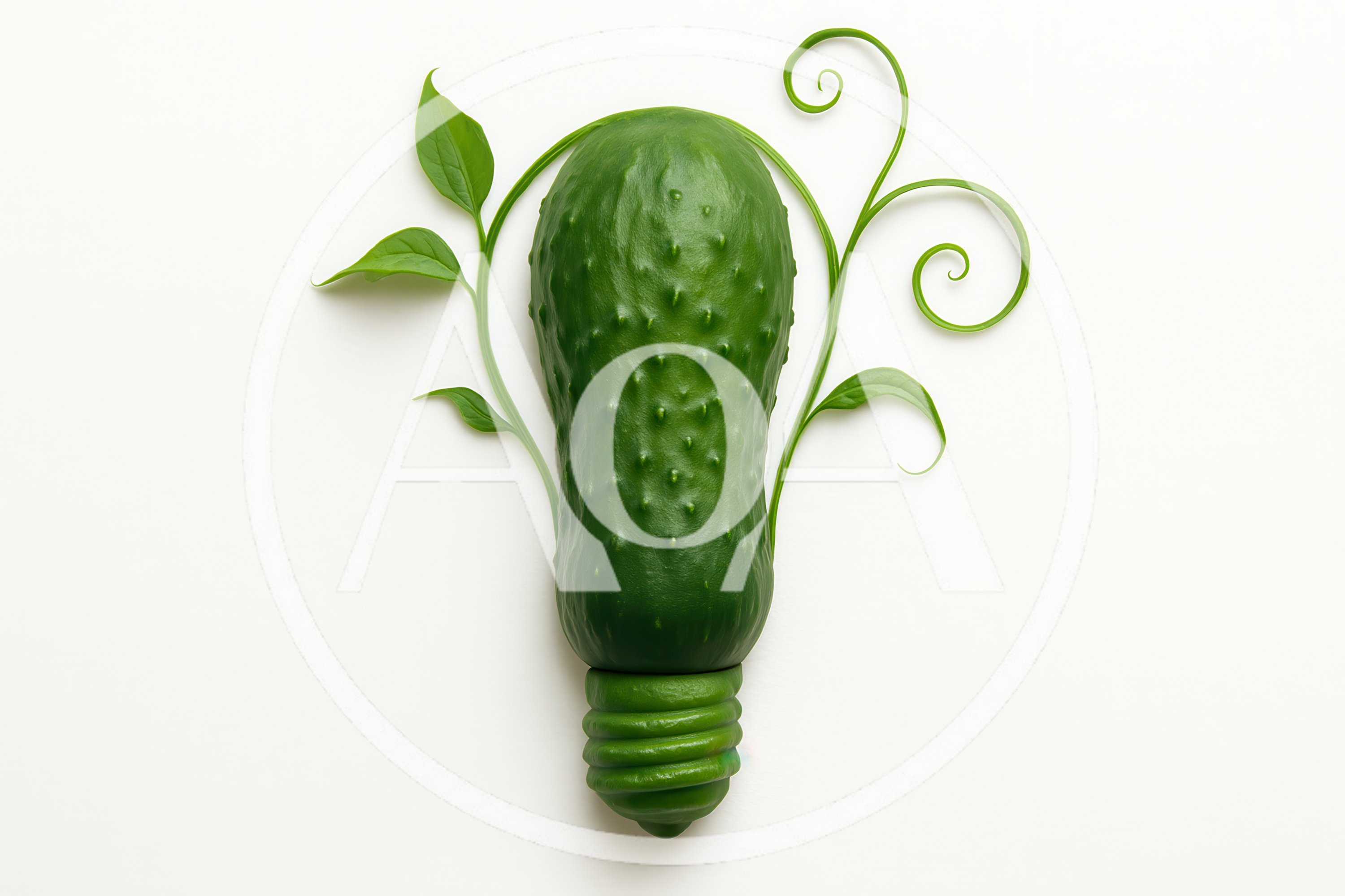 Cucumber Shaped Like A Light Bulb Concept