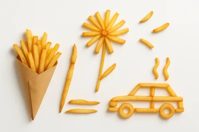 Creative Food Art Made From French Fries