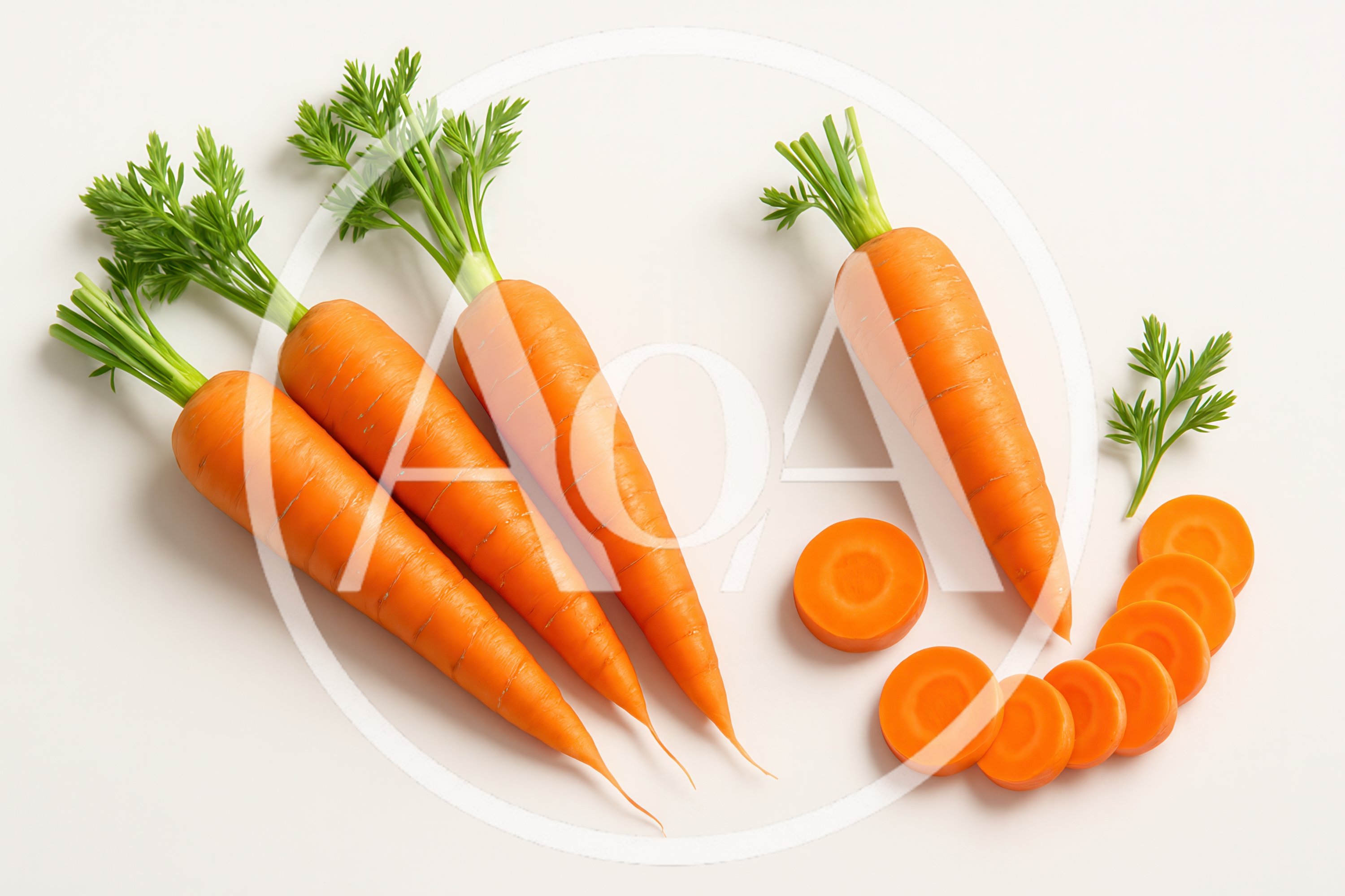 Fresh Whole And Sliced Carrots On White Background