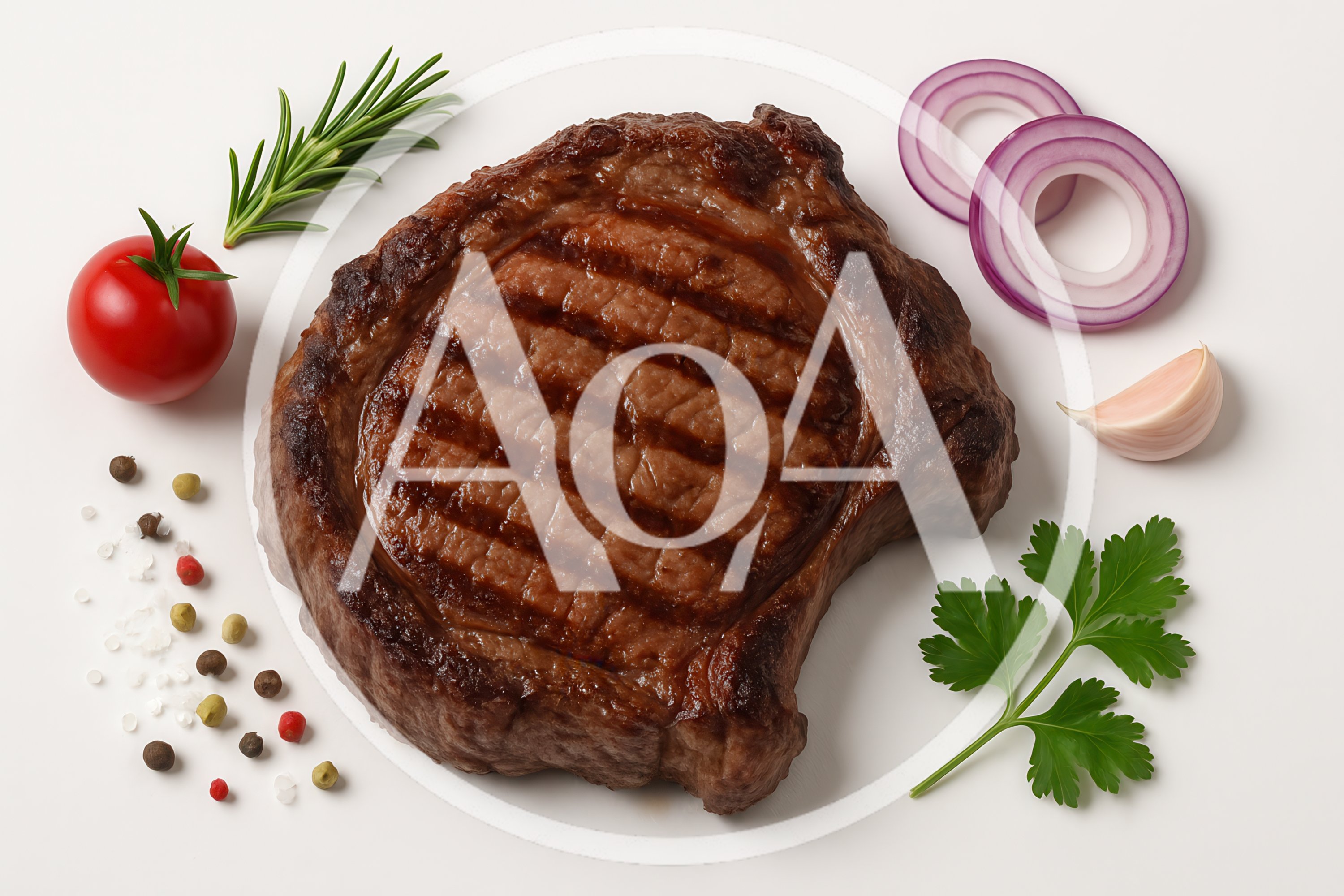 Grilled Ribeye Steak With Fresh Herbs And Vegetables