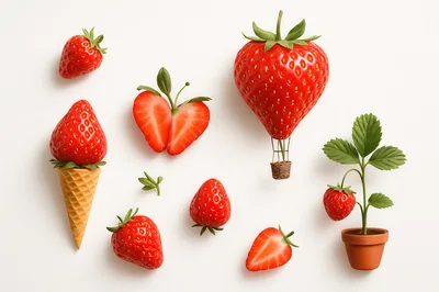 Creative Strawberry Concepts and Surreal Fruit Illustrations