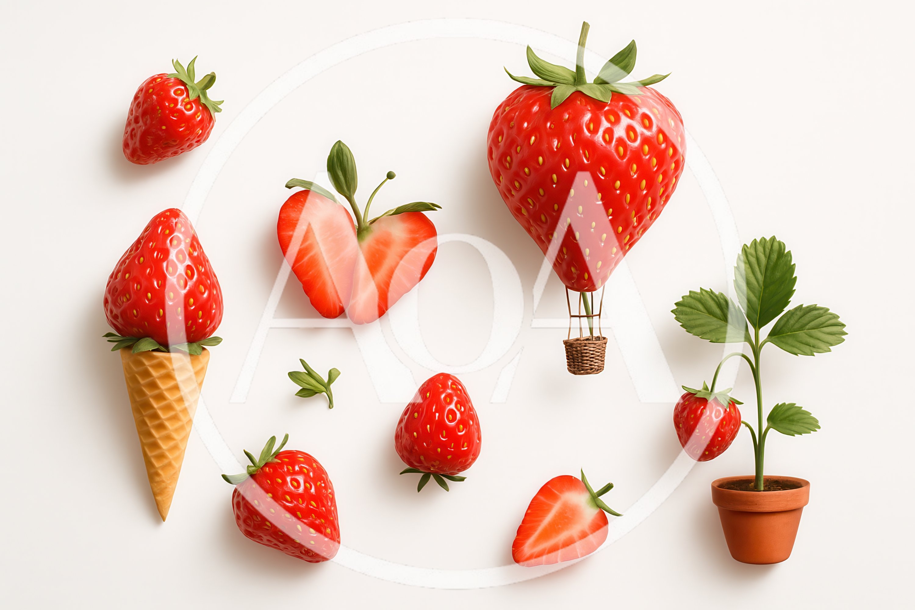 Creative Strawberry Concepts and Surreal Fruit Illustrations