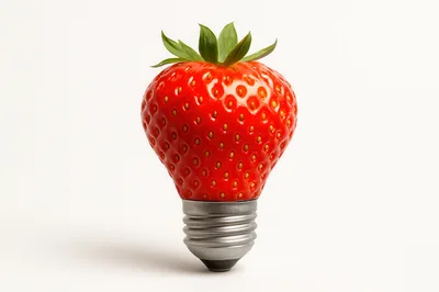 Strawberry Shaped Like A Light Bulb