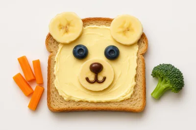 Bear Shaped Toast Breakfast for Kids
