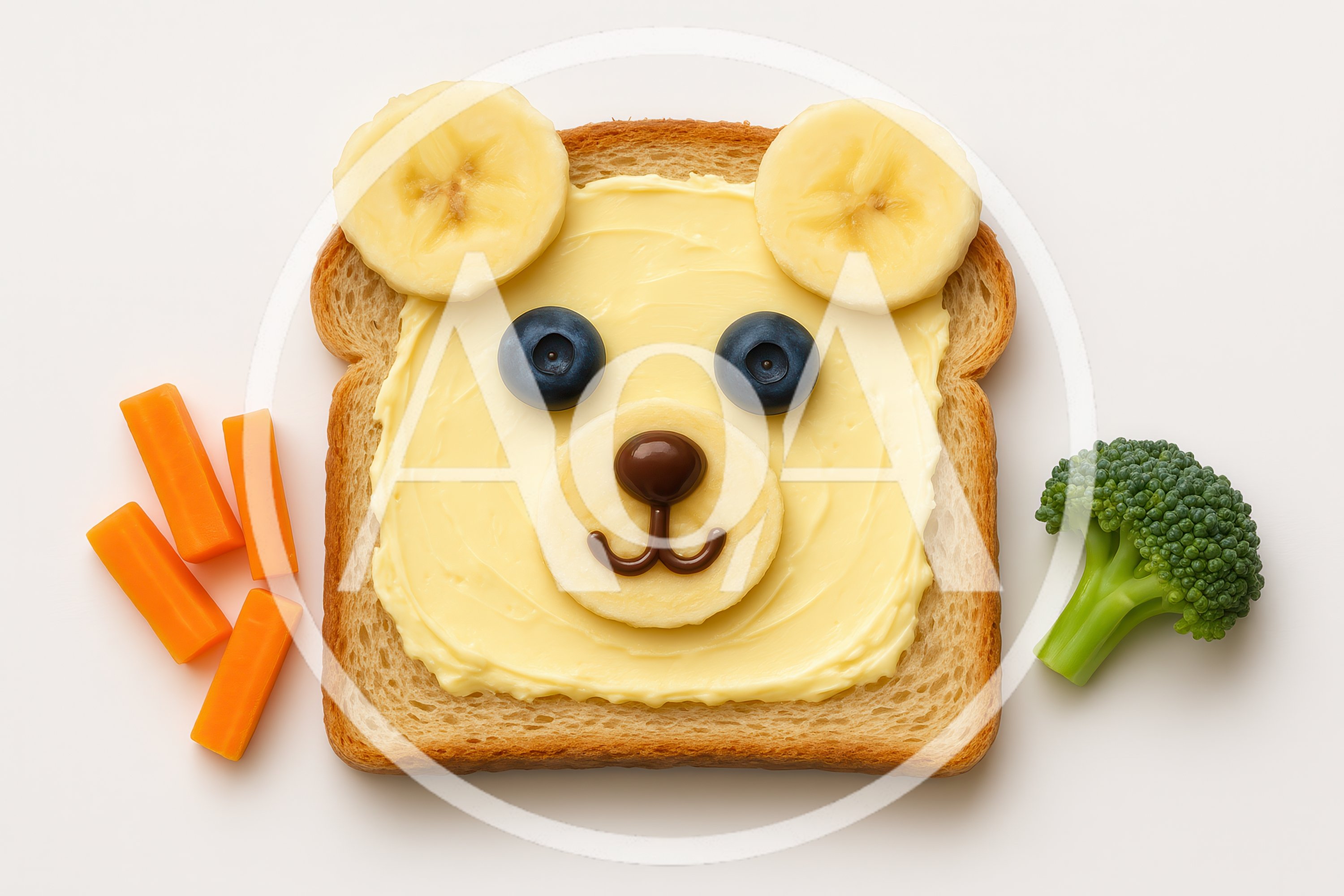Bear Shaped Toast Breakfast for Kids
