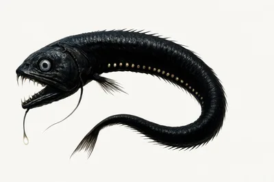Deep Sea Dragonfish Isolated On White Background