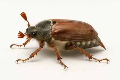 Cockchafer Beetle Isolated On White Background