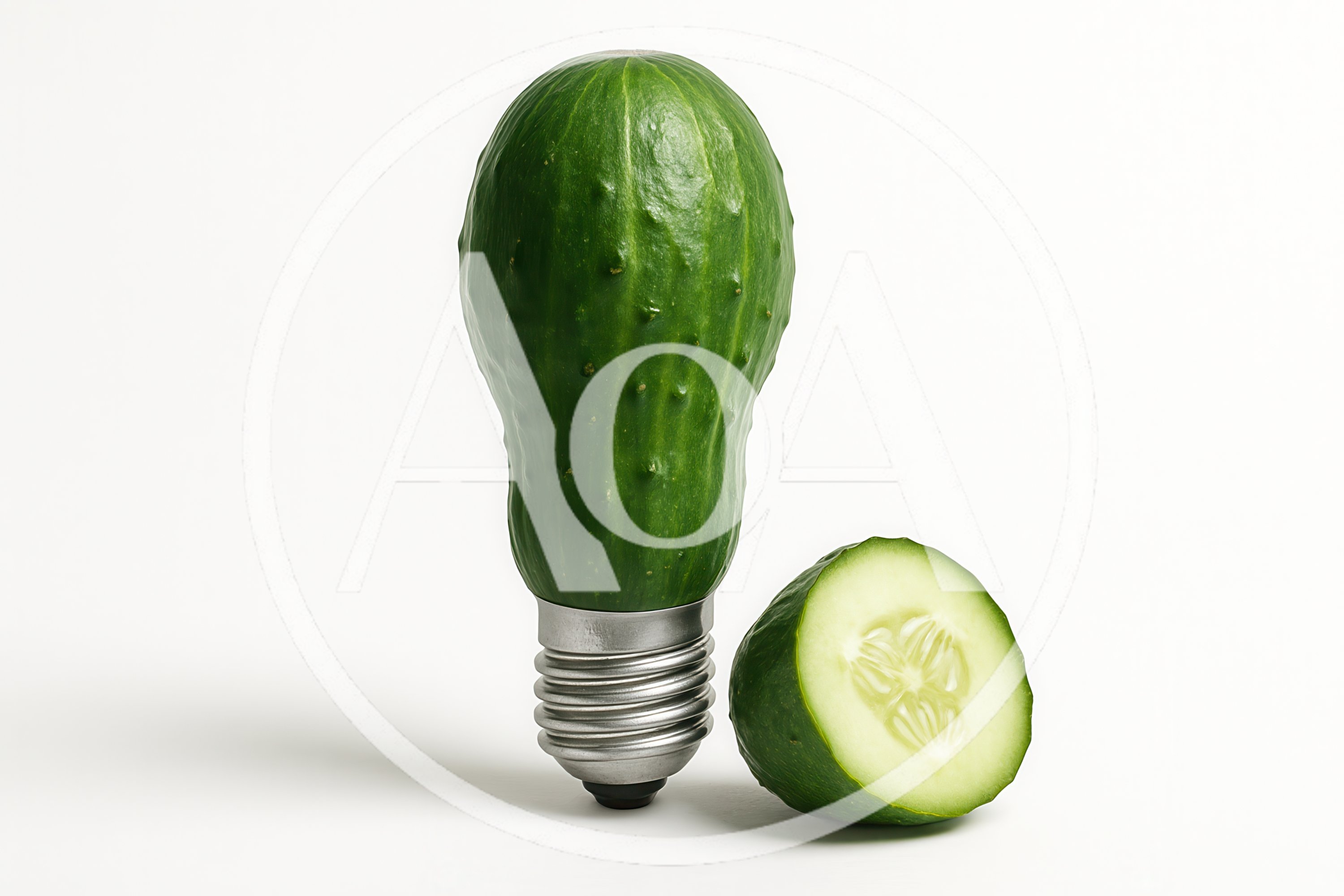 Cucumber Shaped Like A Light Bulb