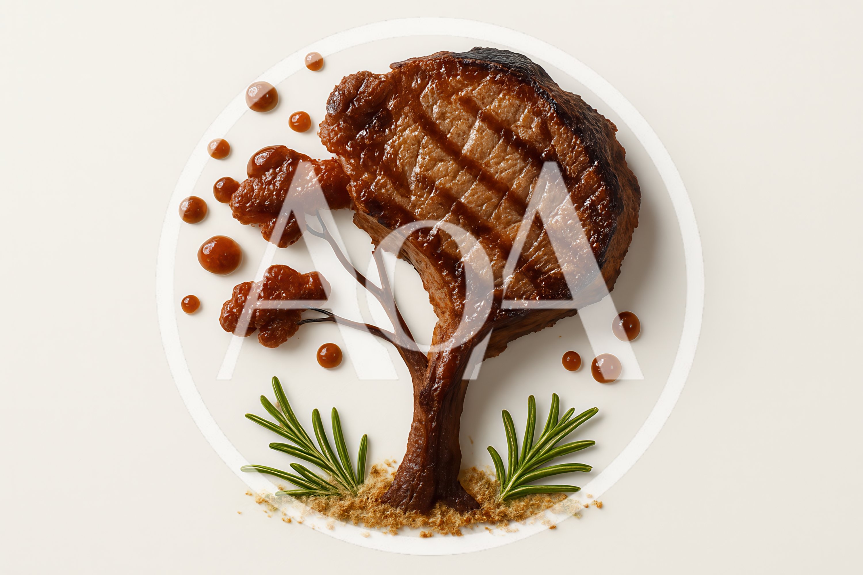 Grilled Steak Shaped Like A Tree