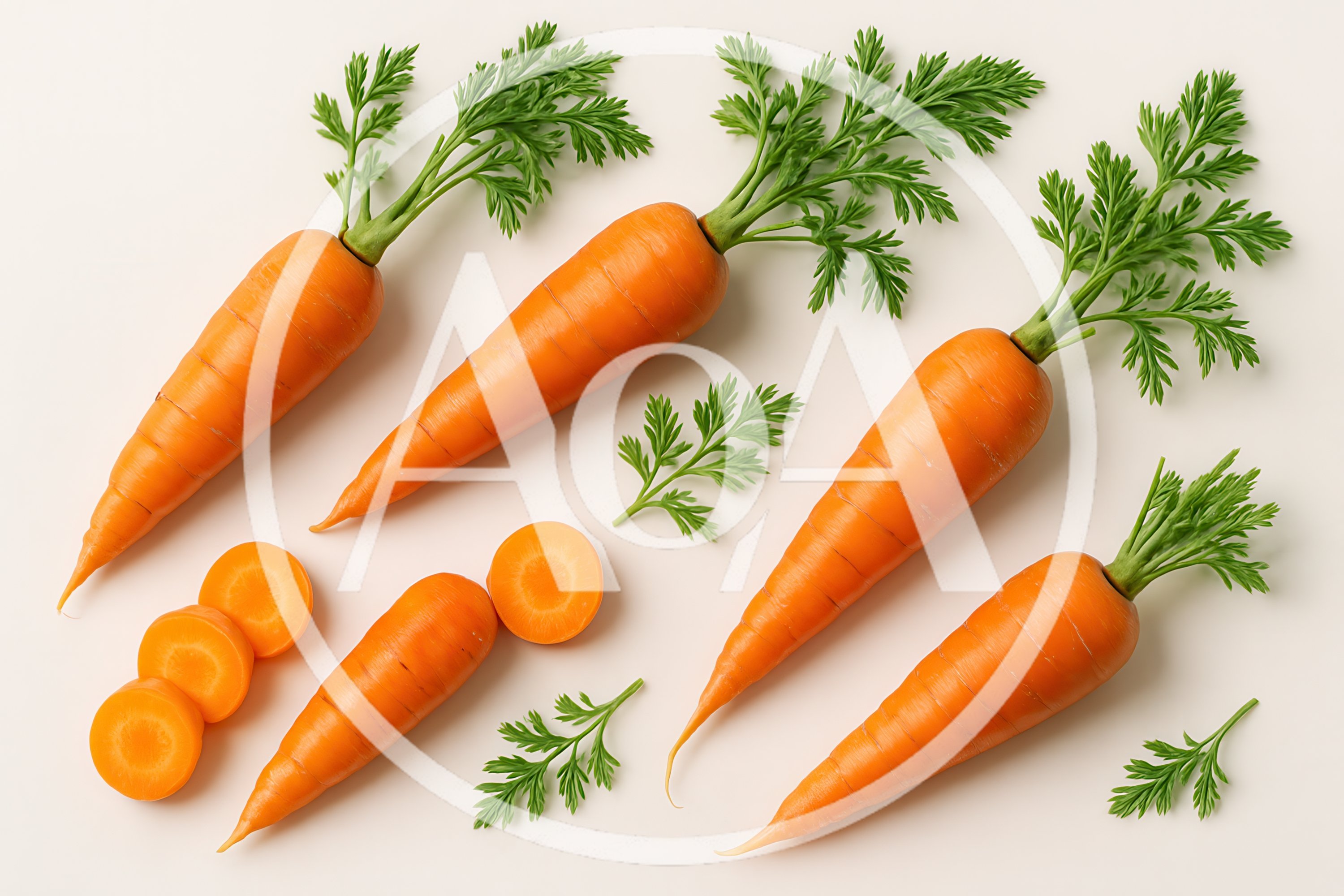 Fresh Whole And Sliced Carrots On White Background