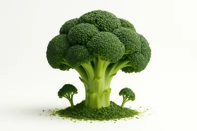 Broccoli Tree Concept Art on White Background