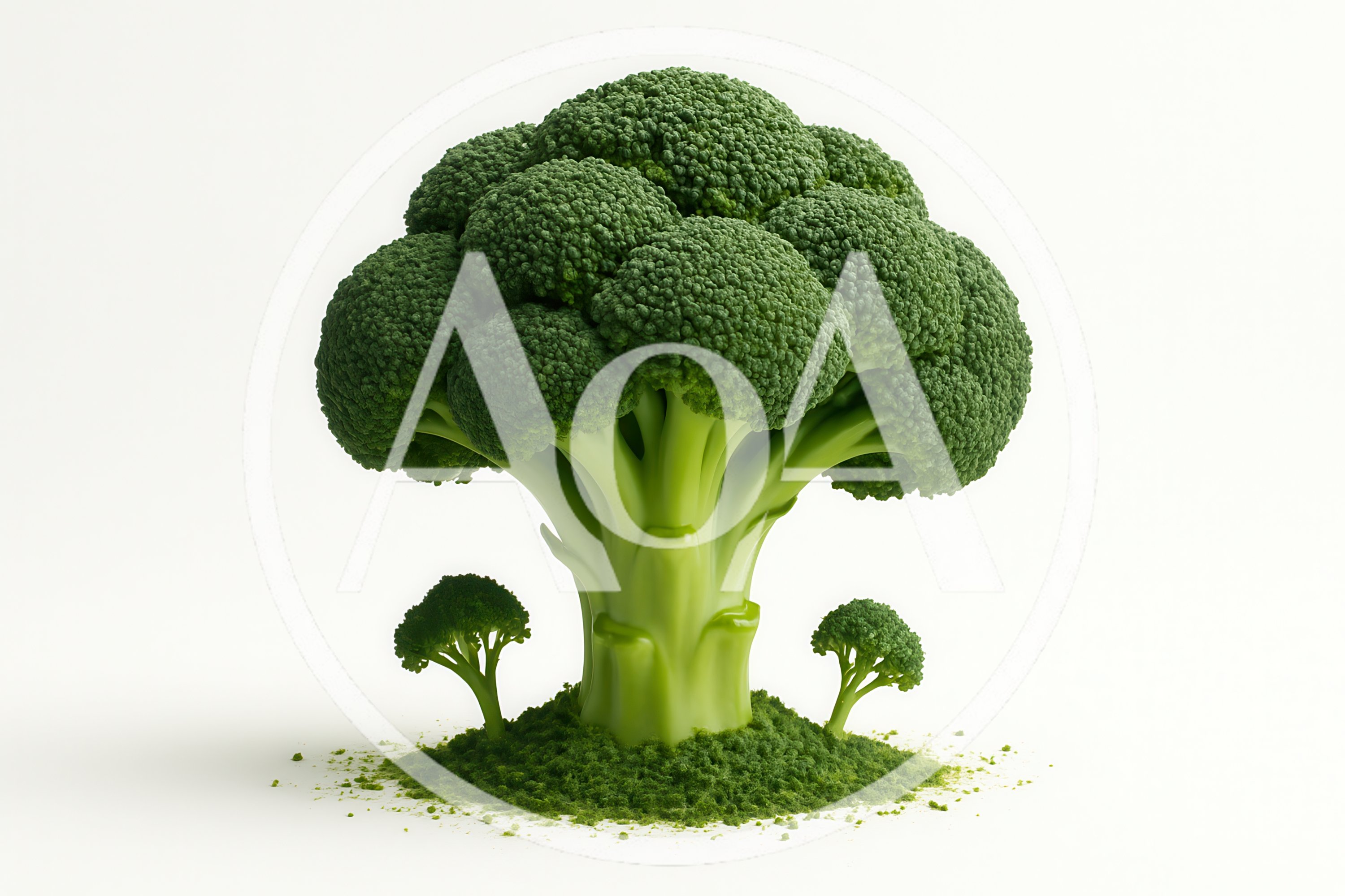 Broccoli Tree Concept Art on White Background