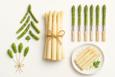Creative Asparagus Arrangements and Culinary Art Composition