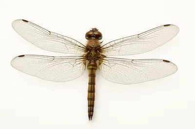 Macro Studio Shot Of A Brown Dragonfly