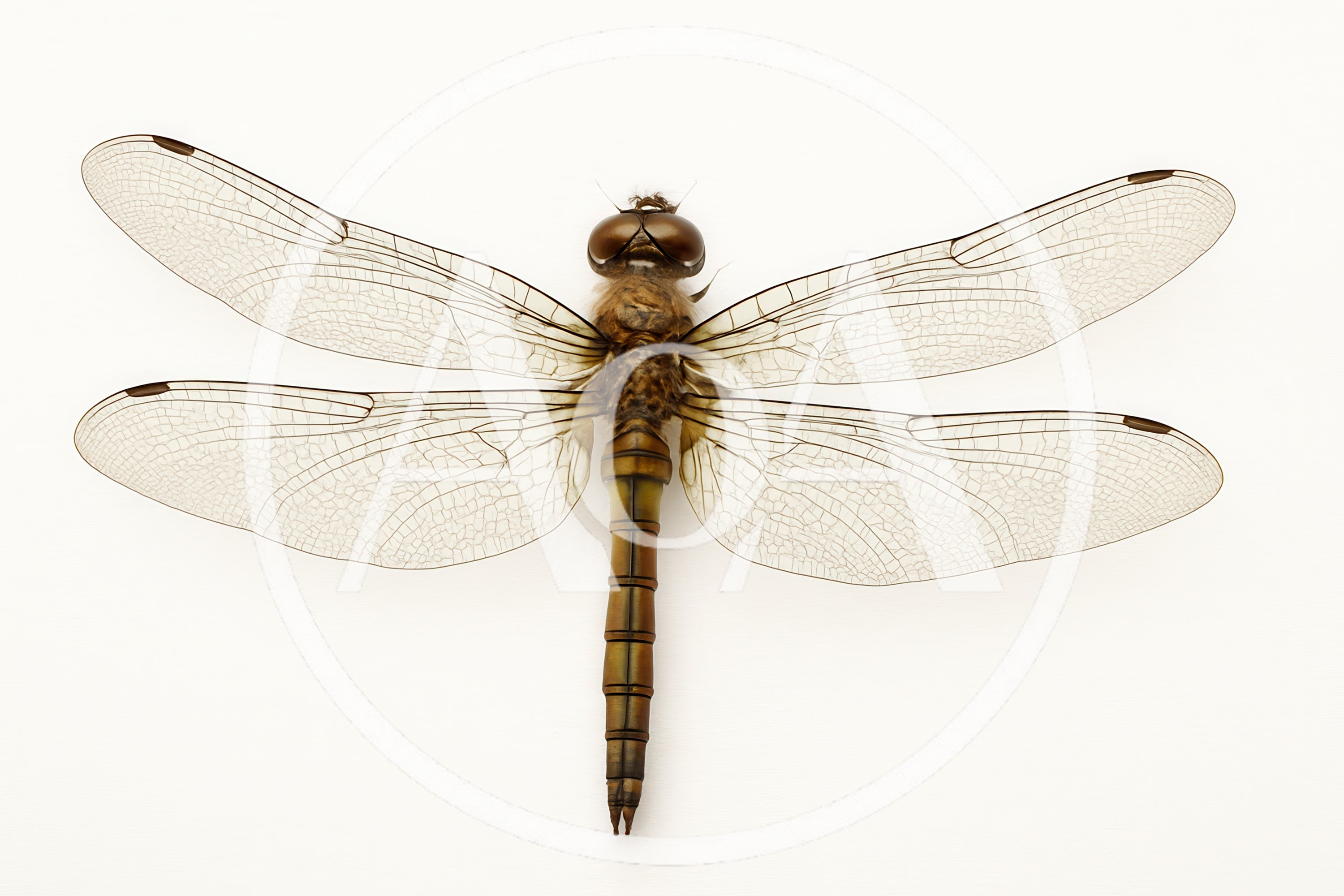 Macro Studio Shot Of A Brown Dragonfly