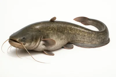 Full Body Shot Of A Large Freshwater Catfish