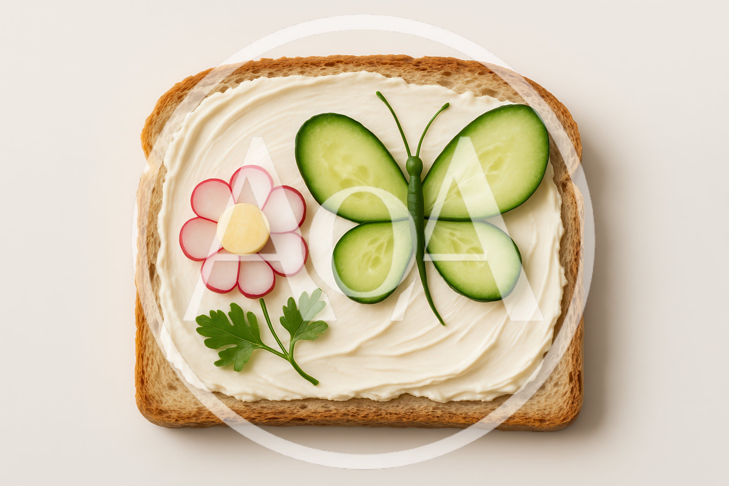 Creative Butterfly and Flower Toast Art