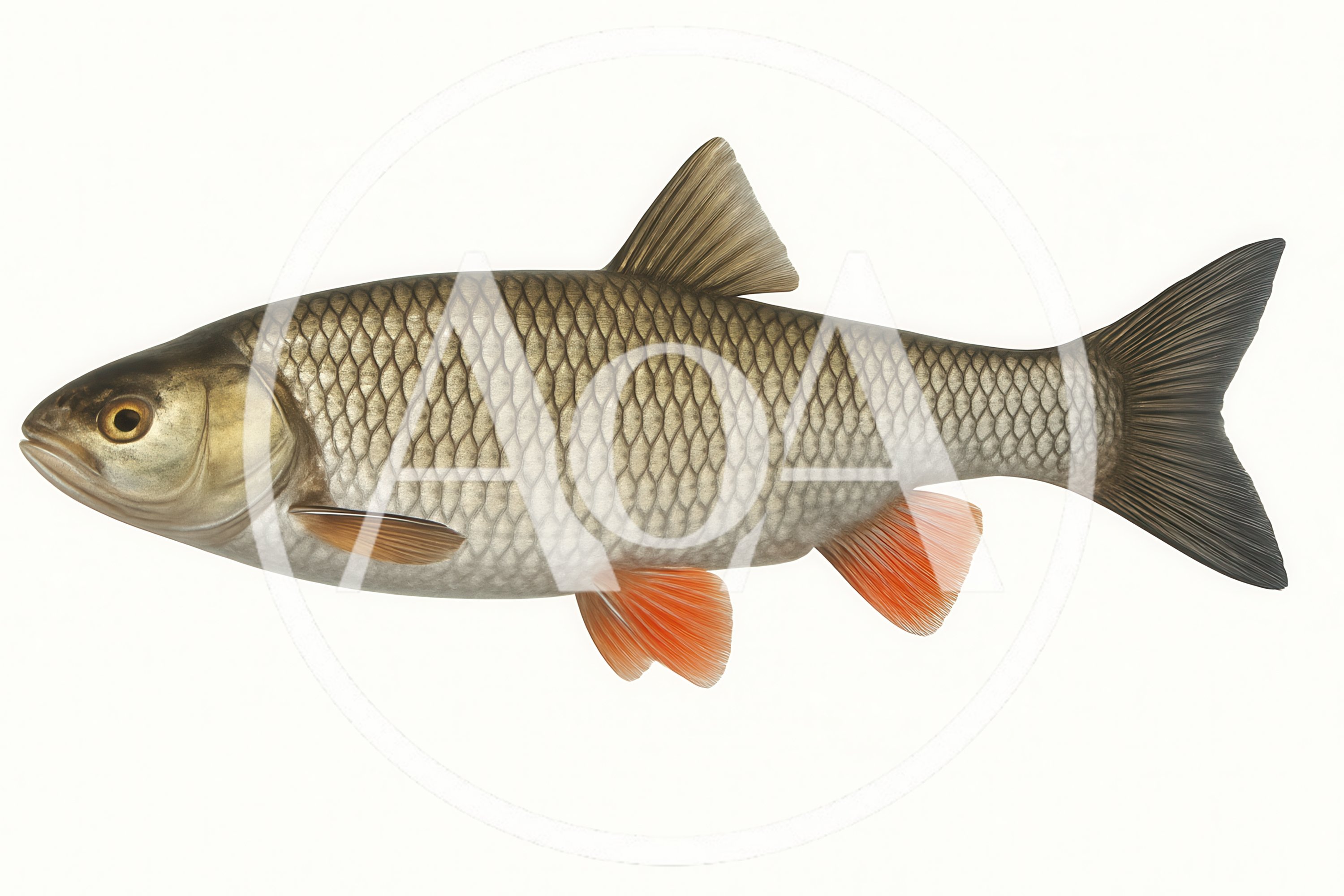 Detailed Illustration Of A Common Chub Fish