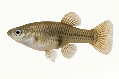 Side View Of A Female Western Mosquitofish