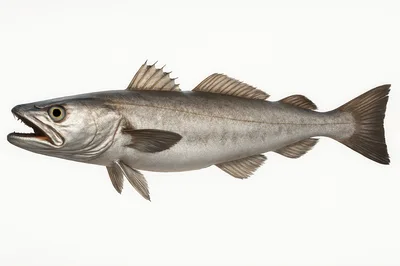 Realistic 3D Render Of A Hake Fish