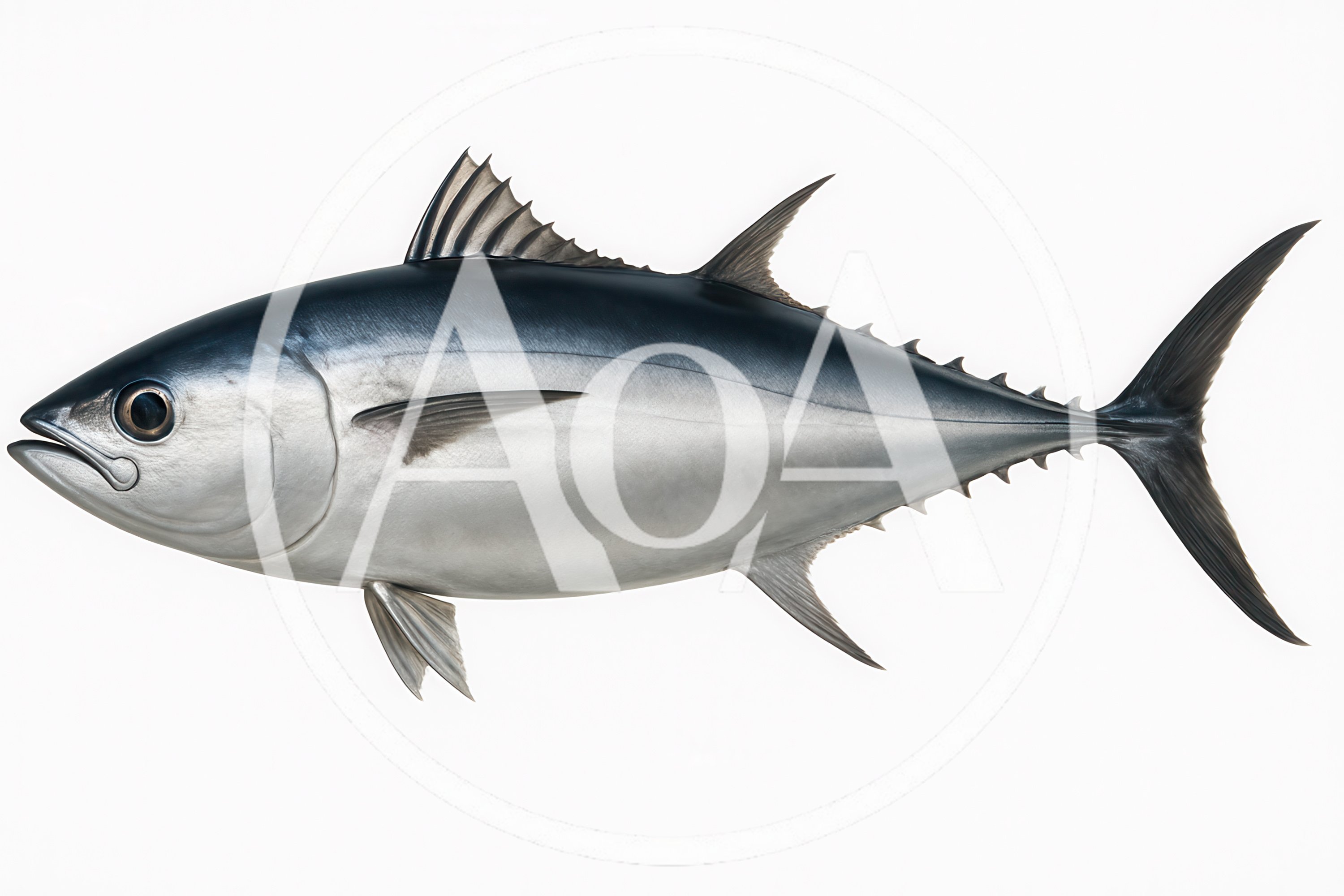 Studio Shot Of A Single Bluefin Tuna Fish