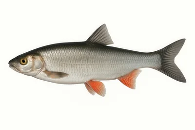 Common Ide Fish Isolated On White Background