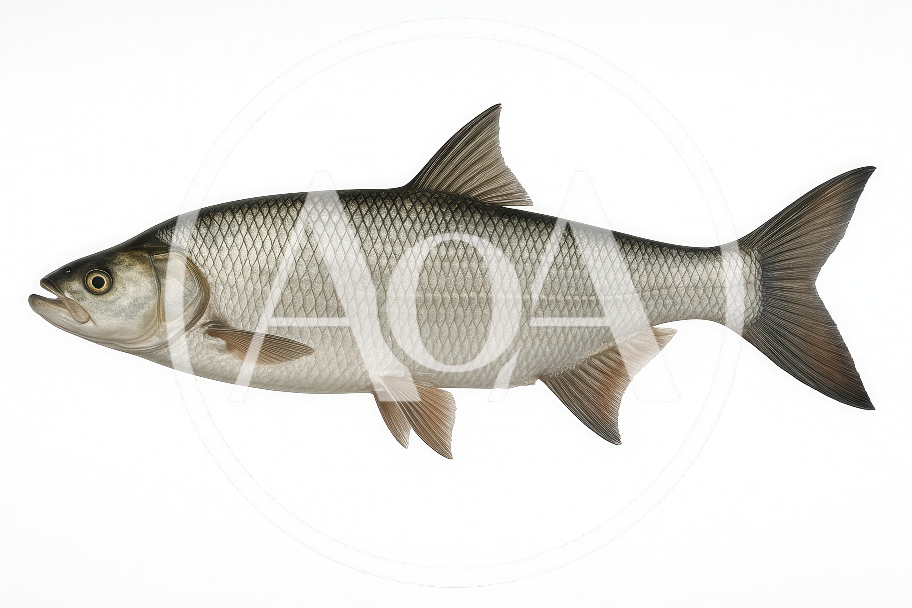 Detailed Illustration Of A Silver Asp Fish