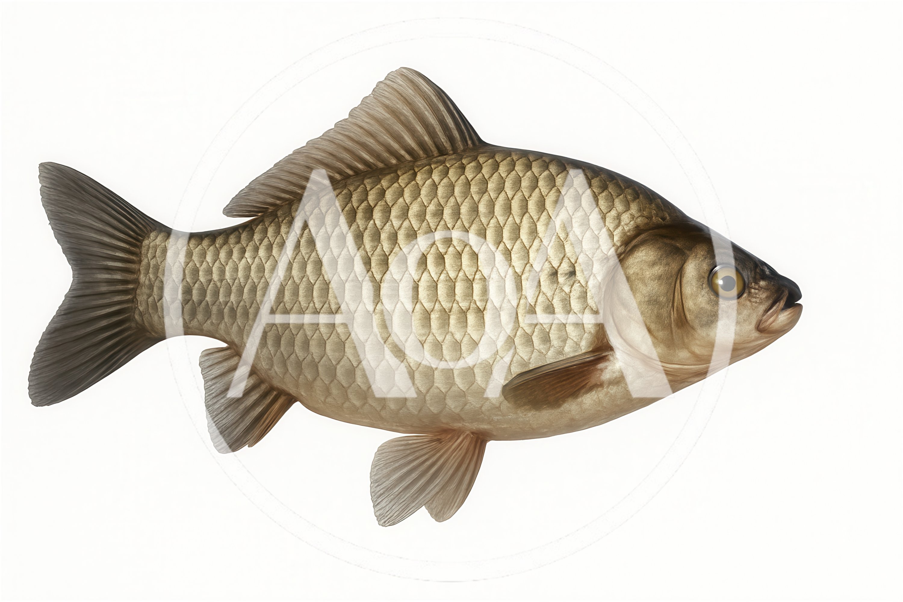 Realistic Illustration Of A Common Carp Fish