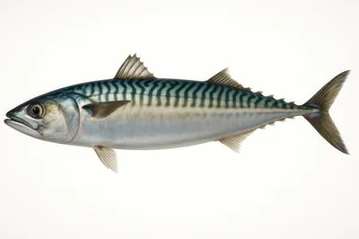 Atlantic Mackerel Fish Isolated On White Background