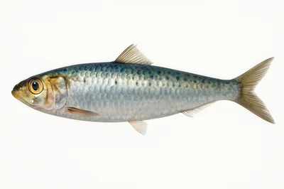 Studio Shot Of A Single Atlantic Herring Fish